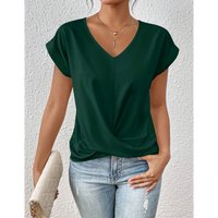 👚 Elegancka casualowa koszulka z krótkim rękawem