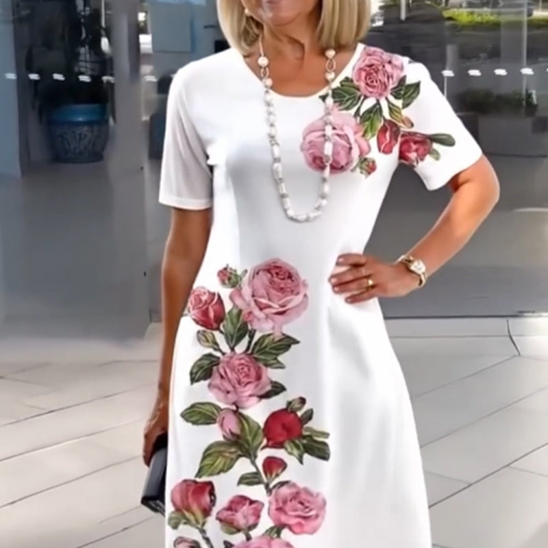 🔥👗Stylowa sukienka z kwiatowym nadrukiem