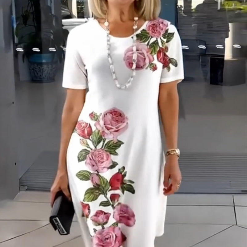 🔥👗Stylowa sukienka z kwiatowym nadrukiem