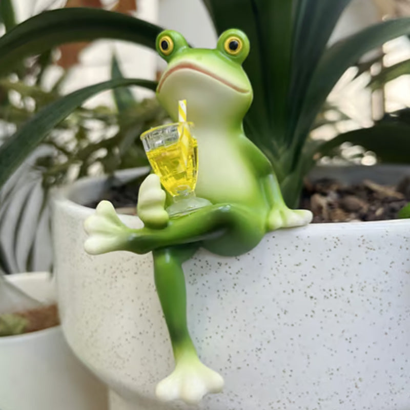 🔥 Gorąca Wyprzedaż 🐸🍷 Wiszący Ozdobny Doniczkowy Żaba