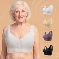Damski oddychający biustonosz plus size zapinany z przodu【1+1 gratis】