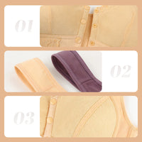 Damski oddychający biustonosz plus size zapinany z przodu【1+1 gratis】