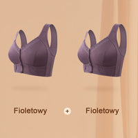 Damski oddychający biustonosz plus size zapinany z przodu【1+1 gratis】