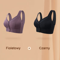 Damski oddychający biustonosz plus size zapinany z przodu【1+1 gratis】