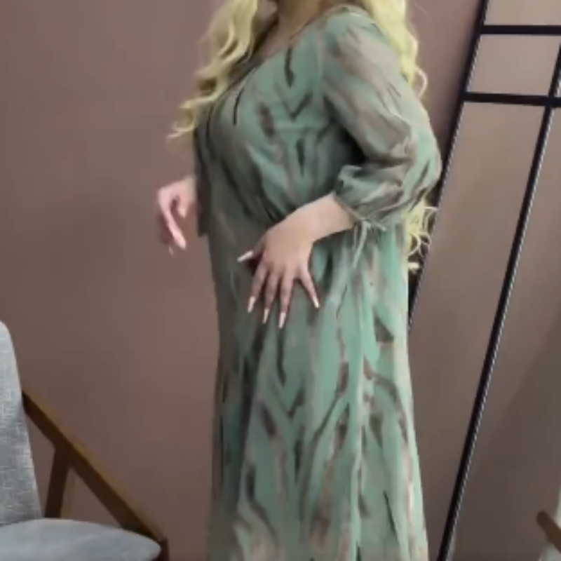 🌸Damska luźna sukienka z modnym nadrukiem