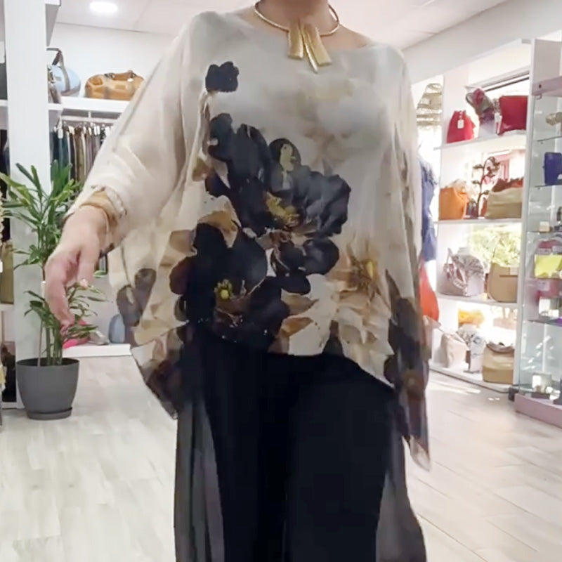💖Casualowy top damski z okrągłym dekoltem z nadrukiem