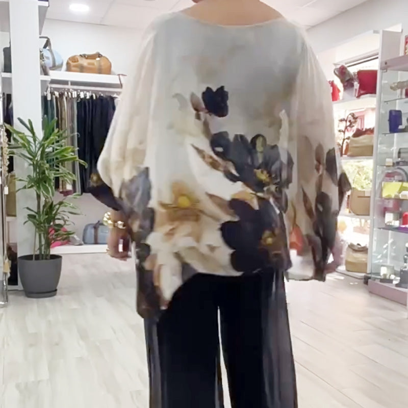 💖Casualowy top damski z okrągłym dekoltem z nadrukiem