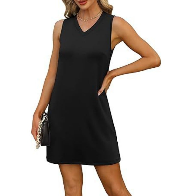 👗Damska mini sukienka z dekoltem w szpic