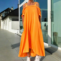 👗Damska sukienka maxi z odkrytymi ramionami