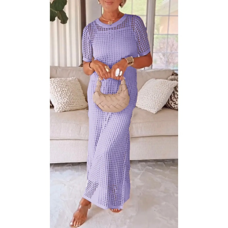 🔥👗【S–3XL】Damski ażurowy zestaw dwuczęściowy (sukienka)