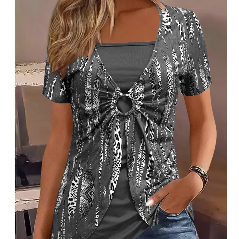 【S-4XL】👚Koszulka z krótkim rękawem w stylu etnicznym