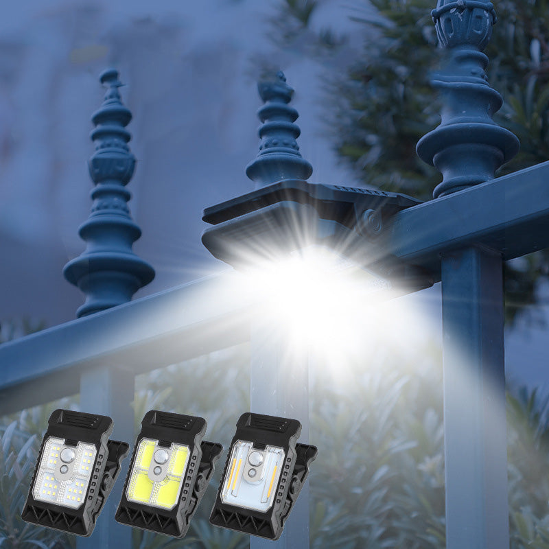 🔥Zewnętrzna lampa solarna z klipsem i czujnikiem ruchu