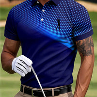 Męska koszulka polo z nadrukiem w stylu polka w stylu polo dla mężczyzn