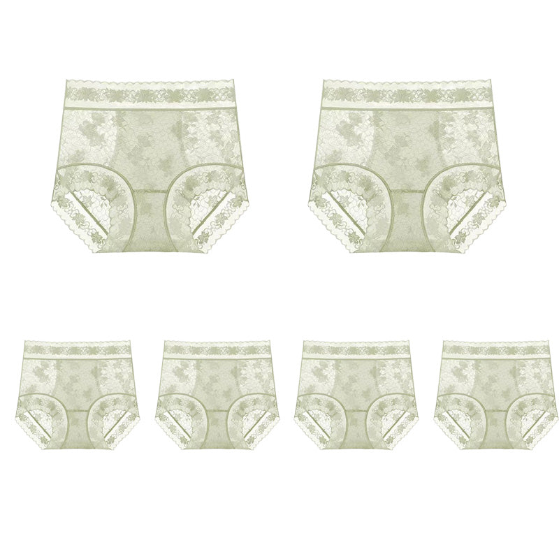 【❣️Kup 1 opakowanie 2 gratis】👙Damskie bezszwowe koronkowe majtki z wysokim stanem