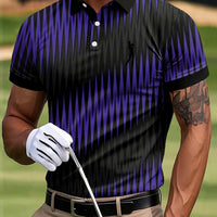 Męska koszulka polo w stylu casual Business Golf Abstract Wave Line Art Print