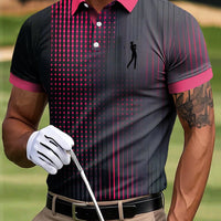 Męska koszulka polo z abstrakcyjną kropką w stylu patchwork Art Print Casual Business Polo