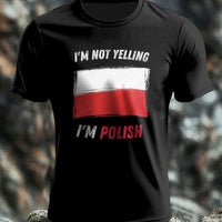 Retro polska flaga klasyczna sztuka drukowana casual T-Shirt