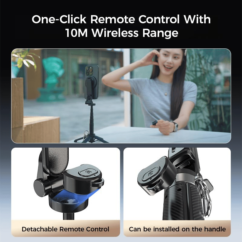 Wielofunkcyjny kijek do selfie 4 w 1 z obrotem o 360° i magnesem
