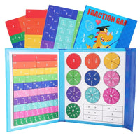 🏅Magnetyczna książka Montessori z puzzlami ułamkowymi