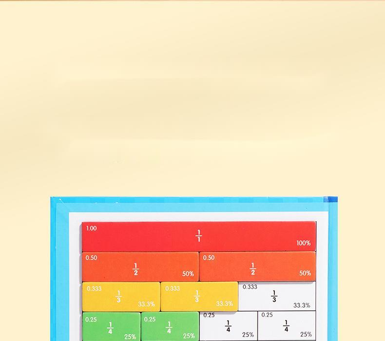 🏅Magnetyczna książka Montessori z puzzlami ułamkowymi