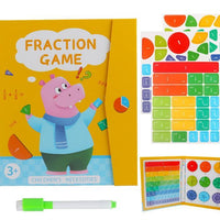 🏅Magnetyczna książka Montessori z puzzlami ułamkowymi