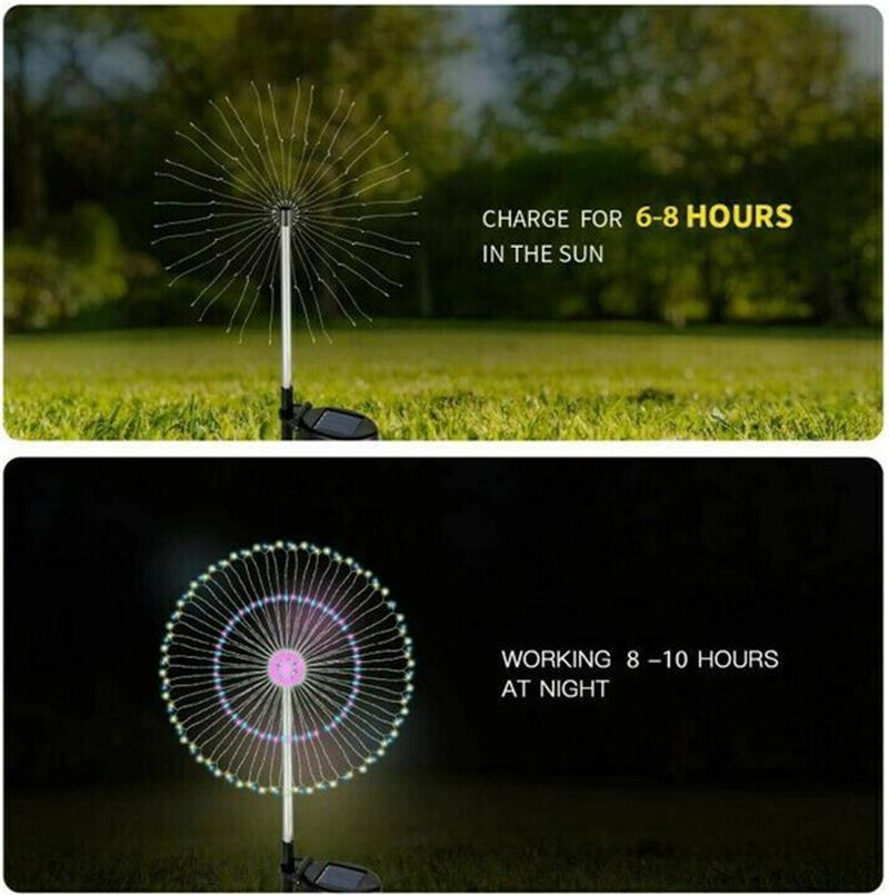 🎇Wodoodporna solarna lampa ogrodowa z fajerwerkami