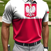 Męska koszulka polo z nadrukiem artystycznym w stylu vintage w stylu vintage