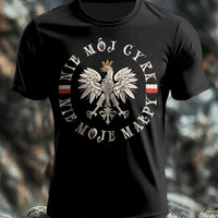 Retro polski orzeł flaga zabawny artystyczny nadruk casual T-Shirt
