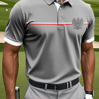 Męska koszulka polo w stylu vintage z polo w stylu vintage w paski w stylu artystycznym