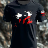 Vintage polski orzeł flaga patriot abstrakcyjny nadruk casual T-Shirt