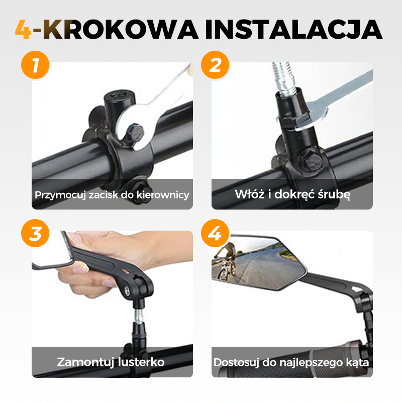 Lusterko Rowerowe na Kierownicę