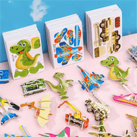 Edukacyjne puzzle 3D z kreskówkami
