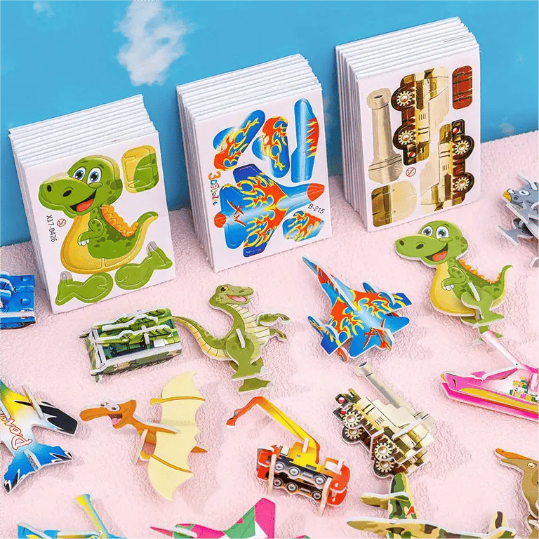 Edukacyjne puzzle 3D z kreskówkami