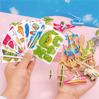 Edukacyjne puzzle 3D z kreskówkami