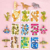 Edukacyjne puzzle 3D z kreskówkami