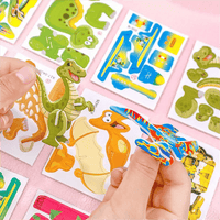 Edukacyjne puzzle 3D z kreskówkami