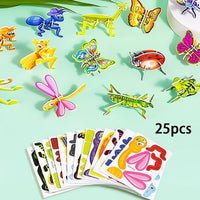 Edukacyjne puzzle 3D z kreskówkami