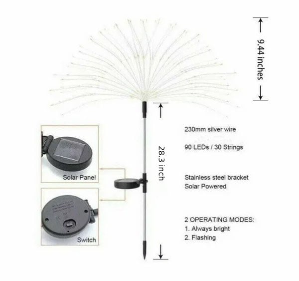 Wodoodporna lampa solarna do ogrodu