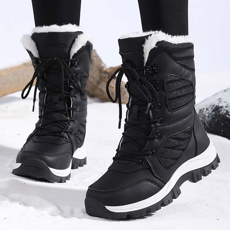 Damskie ciepłe śniegowce za kostkę z wiązaniem❄️👢
