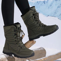Damskie ciepłe śniegowce za kostkę z wiązaniem❄️👢