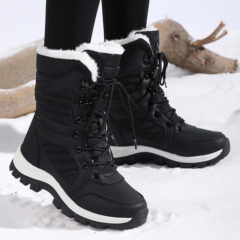 Damskie ciepłe śniegowce za kostkę z wiązaniem❄️👢