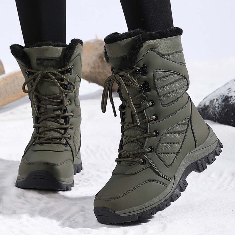 Damskie ciepłe śniegowce za kostkę z wiązaniem❄️👢