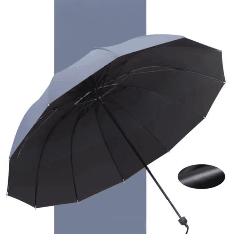 ☔Duży, składany parasol przeciwwiatrowy z 12 żebrami