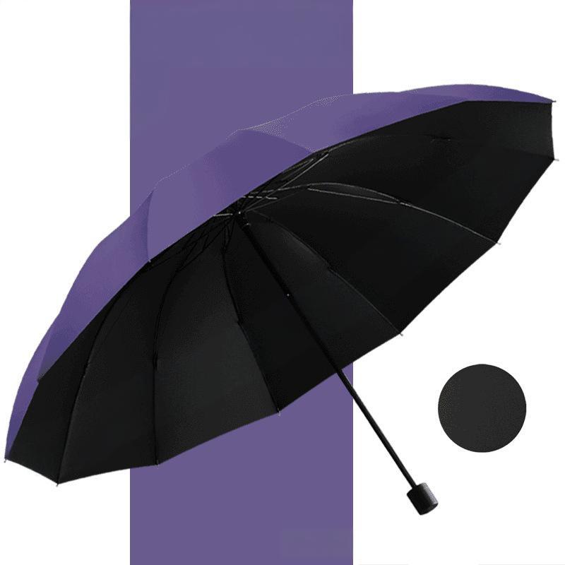 ☔Duży, składany parasol przeciwwiatrowy z 12 żebrami
