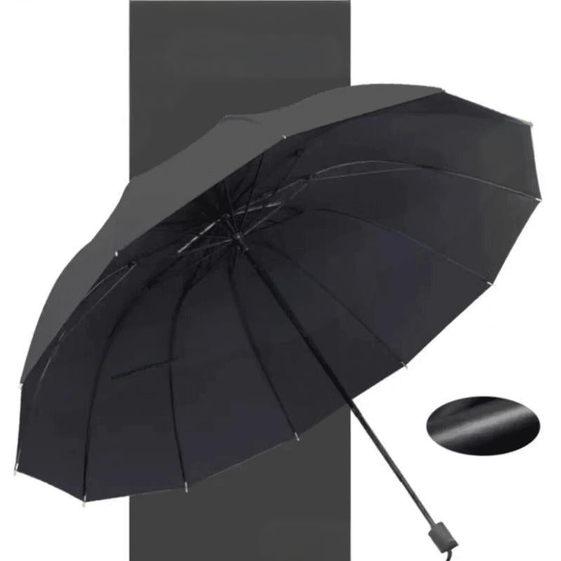 ☔Duży, składany parasol przeciwwiatrowy z 12 żebrami