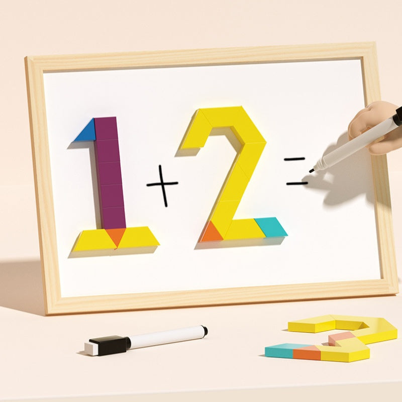 🎄Idealny prezent świąteczny🎁 Drewniany zestaw puzzli magnetycznych🧠🧩