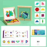 🎄Idealny prezent świąteczny🎁 Drewniany zestaw puzzli magnetycznych🧠🧩