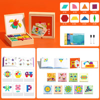 🎄Idealny prezent świąteczny🎁 Drewniany zestaw puzzli magnetycznych🧠🧩