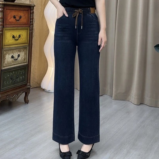 Damskie spodnie z prostymi nogawkami w stylu casualowym