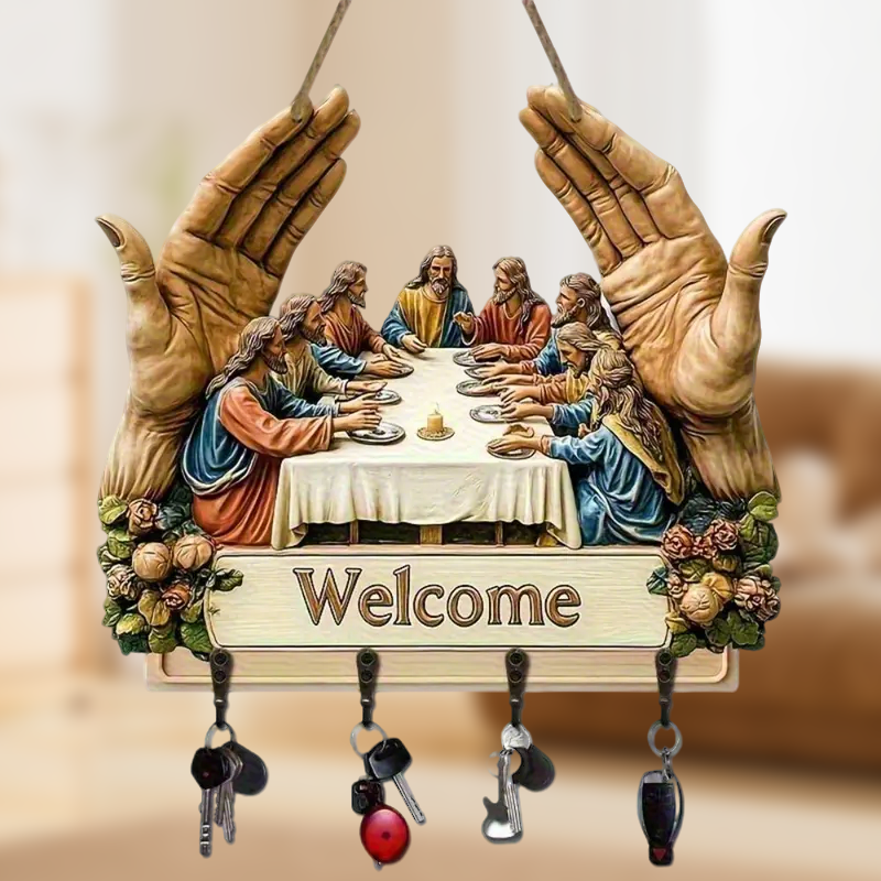 ✨Dekoracyjny drewniany wieszak ścienny na klucze🙏